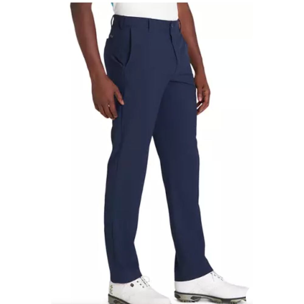 IZOD Golf Swingflex Straight-fit Flat-Front Pants | 36 x 30, Peacoat Navy Blue - Picture 1 of 6
